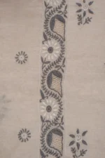 Srajann Hand Embroided Fawn Tissue Lucknowi Chikankari Unstitched Kurta Dupatta Set (SLC1262) - Image 8