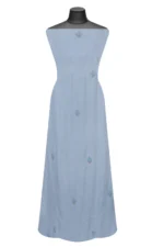 Srajann Hand Embroided Grey Modal Lucknowi Chikankari Unstitched Kurta Dupatta Set (SLC1264) - Image 5