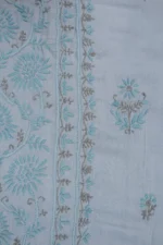 Srajann Hand Embroided Grey Modal Lucknowi Chikankari Unstitched Kurta Dupatta Set (SLC1264) - Image 8