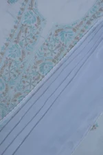 Srajann Hand Embroided Grey Modal Lucknowi Chikankari Unstitched Kurta Dupatta Set (SLC1264) - Image 10
