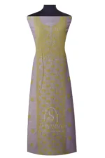 Srajann Hand Embroided Blue Linen Lucknowi Chikankari Unstitched Kurta Dupatta Set (SLC1517) - Image 5