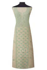 Srajann Hand Embroided Off White Linen Lucknowi Chikankari Unstitched Kurta Dupatta Set (SLC1525) - Image 5