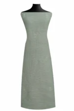 Srajann Hand Embroided Sea Green Linen Lucknowi Chikankari Unstitched Kurta Dupatta Set (SLC1813) - Image 4