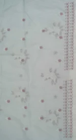 Srajann Hand Embroided Purple Kota Lucknowi Chikankari Unstitched Kurta Dupatta Set (SLC1414) - Image 9