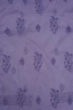 Srajann Hand Embroided Mauve Kota Lucknowi Chikankari Unstitched Kurta Dupatta Set (SLC1413) - Image 6