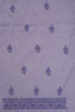 Srajann Hand Embroided Mauve Kota Lucknowi Chikankari Unstitched Kurta Dupatta Set (SLC1413) - Image 8