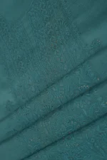 Srajann Hand Embroided Blue Kota Lucknowi Chikankari Unstitched Kurta Dupatta Set (SLC1415) - Image 6