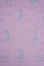 Srajann Hand Embroided Pink Kota Lucknowi Chikankari Unstitched Kurta Dupatta Set (SLC1417) - Image 10