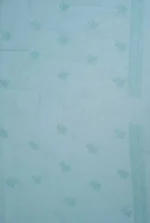 Srajann Hand Embroided Blue Kota Lucknowi Chikankari Unstitched Kurta Dupatta Set (SLC1416) - Image 8