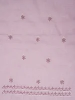 Srajann Hand Embroided Purple Kota Lucknowi Chikankari Unstitched Kurta Dupatta Set (SLC1411) - Image 11