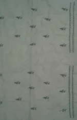 Srajann Hand Embroided Grey Kota Lucknowi Chikankari Unstitched Kurta Dupatta Set (SLC1426) - Image 8