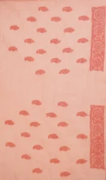 Srajann Hand Embroided Rust Kota Lucknowi Chikankari Unstitched Kurta Dupatta Set (SLC1422) - Image 10