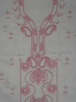 Srajann Hand Embroided Grey Kota Lucknowi Chikankari Unstitched Kurta Dupatta Set (SLC1418) - Image 8