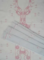 Srajann Hand Embroided Grey Kota Lucknowi Chikankari Unstitched Kurta Dupatta Set (SLC1418) - Image 9