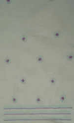 Srajann Hand Embroided Sea Green Kota Lucknowi Chikankari Unstitched Kurta Dupatta Set (SLC1427) - Image 11