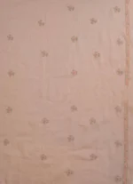 Srajann Hand Embroided Grey, Peach Linen Lucknowi Chikankari Unstitched Kurta Dupatta Set (SLC1802) - Image 12