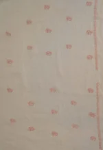 Srajann Hand Embroided Fawn Linen Lucknowi Chikankari Unstitched Kurta Dupatta Set (SLC1804) - Image 12