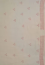 Srajann Hand Embroided white Linen Lucknowi Chikankari Unstitched Kurta Dupatta Set (SLC1808) - Image 12