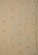 Srajann Hand Embroided Yellow Linen Lucknowi Chikankari Unstitched Kurta Dupatta Set (SLC1818) - Image 11