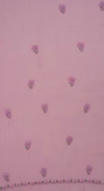 Srajann Hand Embroided Purple Mul Chanderi Lucknowi Chikankari Unstitched Kurta Dupatta Set (SLC1841) - Image 10