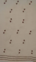 Srajann Hand Embroided Fawn Kota Cotton Lucknowi Chikankari Unstitched Kurta Dupatta Set (SLC1854) - Image 10