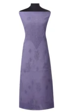 Srajann Hand Embroided Mauve Kota Lucknowi Chikankari Unstitched Kurta Dupatta Set (SLC1413) - Image 5