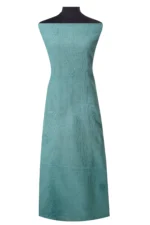 Srajann Hand Embroided Blue Kota Lucknowi Chikankari Unstitched Kurta Dupatta Set (SLC1415) - Image 5