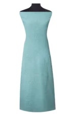 Srajann Hand Embroided Blue Kota Lucknowi Chikankari Unstitched Kurta Dupatta Set (SLC1416) - Image 5