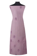 Srajann Hand Embroided Mauve Kota Lucknowi Chikankari Unstitched Kurta Dupatta Set (SLC1419) - Image 6