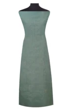 Srajann Hand Embroided Peach Kota Lucknowi Chikankari Unstitched Kurta Dupatta Set (SLC1421) - Image 5