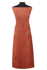 Srajann Hand Embroided Rust Kota Lucknowi Chikankari Unstitched Kurta Dupatta Set (SLC1422) - Image 5
