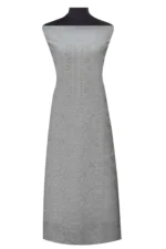 Srajann Hand Embroided white Kota Lucknowi Chikankari Unstitched Kurta Dupatta Set (SLC1509) - Image 2