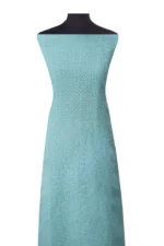 Srajann Hand Embroided Blue Kota Lucknowi Chikankari Unstitched Kurta Dupatta Set (SLC1416) - Image 4