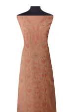 Srajann Hand Embroided Pink Kota Lucknowi Chikankari Unstitched Kurta Dupatta Set (SLC1424) - Image 4