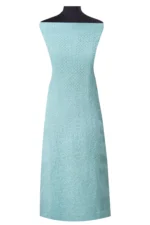 Srajann Hand Embroided Blue Kota Lucknowi Chikankari Unstitched Kurta Dupatta Set (SLC1416) - Image 2