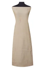 Srajann Hand Embroided Fawn Tissue Lucknowi Chikankari Unstitched Kurta Dupatta Set (SLC1505) - Image 5