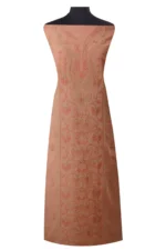 Srajann Hand Embroided Pink Kota Lucknowi Chikankari Unstitched Kurta Dupatta Set (SLC1424) - Image 2