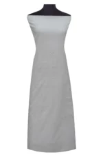 Srajann Hand Embroided white Kota Lucknowi Chikankari Unstitched Kurta Dupatta Set (SLC1509) - Image 4