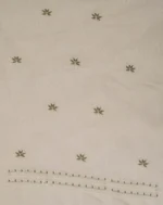 Srajann Hand Embroided white Kota Lucknowi Chikankari Unstitched Kurta Dupatta Set (SLC1501) - Image 9