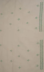 Srajann Hand Embroided white Kota Lucknowi Chikankari Unstitched Kurta Dupatta Set (SLC1497) - Image 10