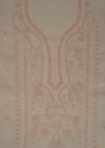 Srajann Hand Embroided white Kota Lucknowi Chikankari Unstitched Kurta Dupatta Set (SLC1502) - Image 5