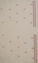 Srajann Hand Embroided white Kota Lucknowi Chikankari Unstitched Kurta Dupatta Set (SLC1496) - Image 10