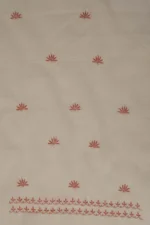 Srajann Hand Embroided white Kota Lucknowi Chikankari Unstitched Kurta Dupatta Set (SLC1500) - Image 9