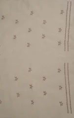 Srajann Hand Embroided white Kota Lucknowi Chikankari Unstitched Kurta Dupatta Set (SLC1495) - Image 10