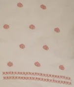 Srajann Hand Embroided white Kota Lucknowi Chikankari Unstitched Kurta Dupatta Set (SLC1506) - Image 9