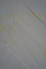 Srajann Hand Embroided white Kota Lucknowi Chikankari Unstitched Kurta Dupatta Set (SLC1504) - Image 7