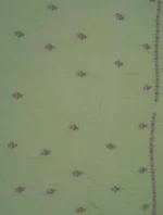 Srajann Hand Embroided Green Mul Chanderi Lucknowi Chikankari Unstitched Kurta Dupatta Set (SLC1849) - Image 8