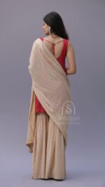 RED PURE & PREMIUM GEORGETTE MUKAISH GARARA SET - Image 5