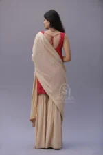 RED PURE & PREMIUM GEORGETTE MUKAISH GARARA SET - Image 4