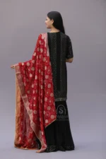 BLACK PURE & PREMIUM GEORGETTE MUKAISH GARARA SET - Image 2